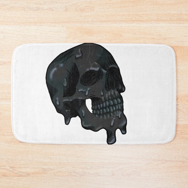 Item preview, black melting skull designed and sold by lmnopcreations.