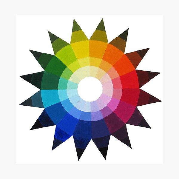 Colour wheel hand-painted by De Gillett Cox Photographic Print