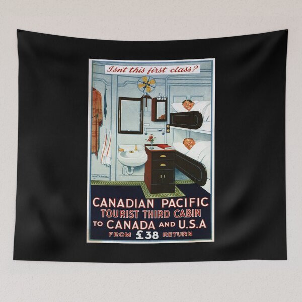 Item preview, Tourist third calss retro poster designed and sold by CorasPosters.