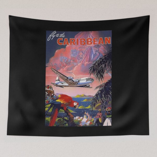 Artikelvorschau, Caribbean retro poster entworfen und verkauft von CorasPosters.