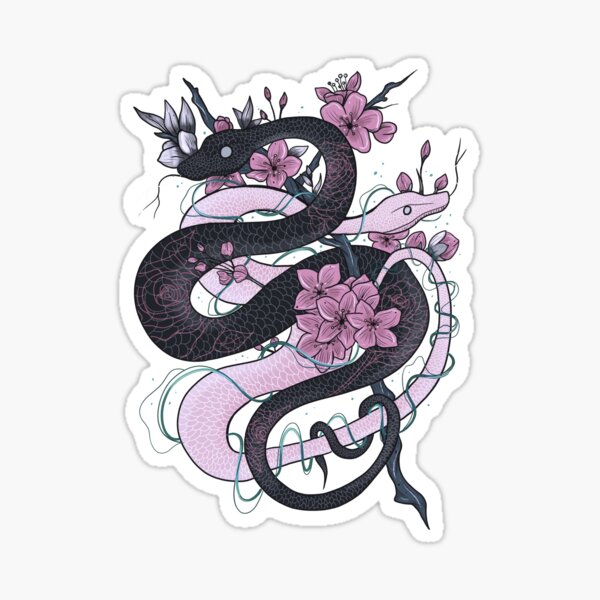 Twin Snakes Sticker