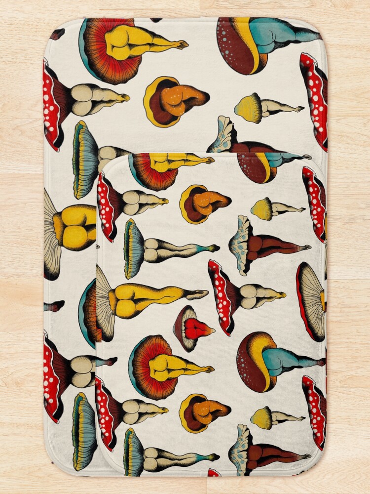 Alternate view of Sexy mushrooms tattoo flash Bath Mat