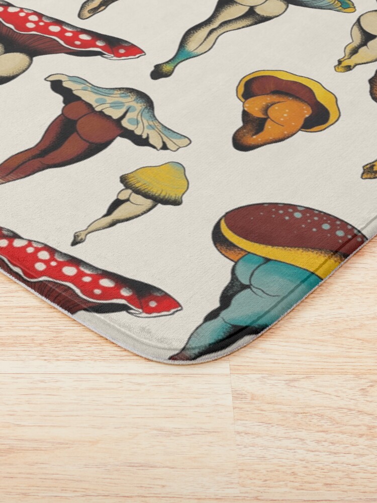 Alternate view of Sexy mushrooms tattoo flash Bath Mat