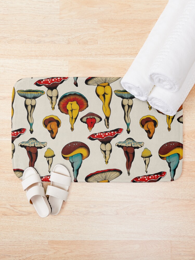Alternate view of Sexy mushrooms tattoo flash Bath Mat