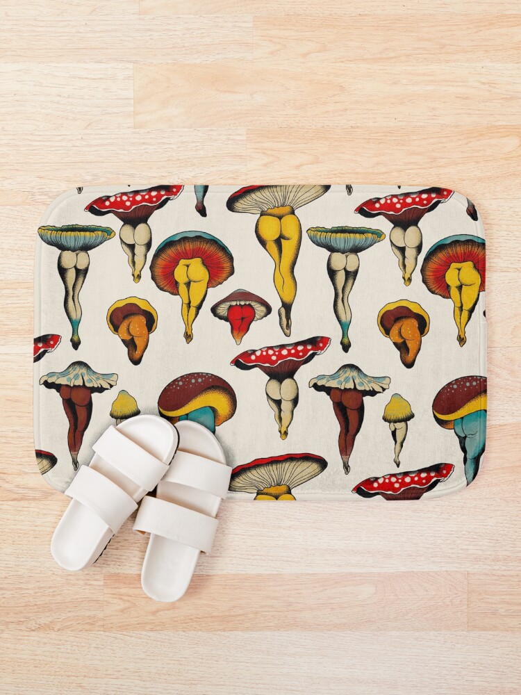 Alternate view of Sexy mushrooms tattoo flash Bath Mat
