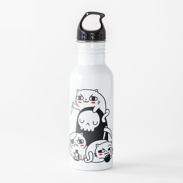 Death Is A Cat Person Water Bottle