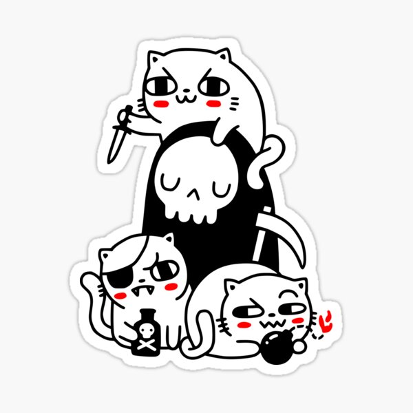Death Is A Cat Person Sticker