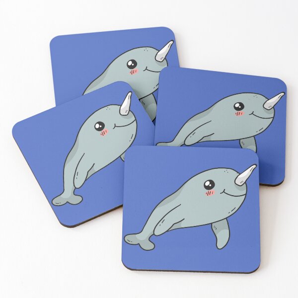 Artikelvorschau, Nettes Schwimmen Narwal Illustration | Entzückendes Tierlabor Hand gezeichnet entworfen und verkauft von SLAG-Creative.