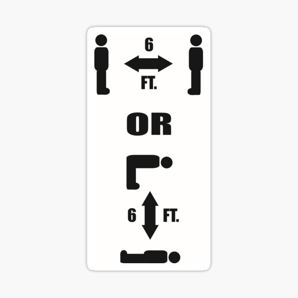 6-feet-or-6-feet-sticker-by-floor3design-redbubble