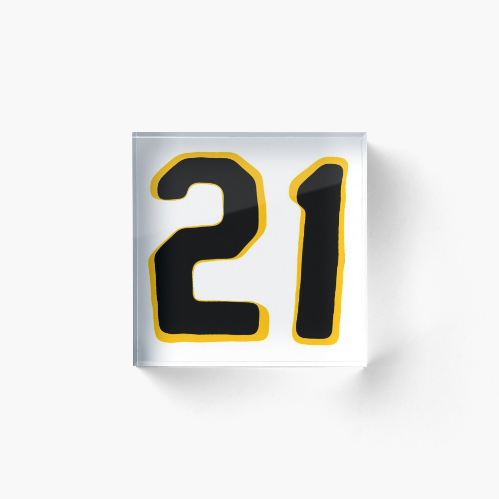 Roberto Clemente #21 Jersey Number Art Board Print for Sale by