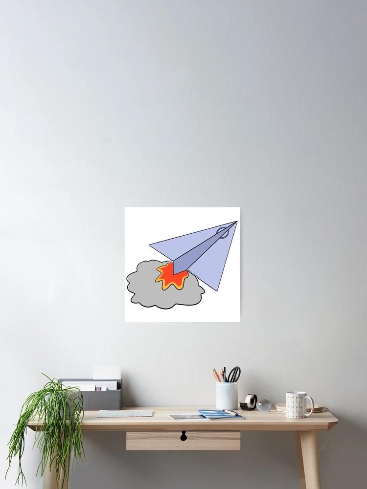 Thumbnail 2 of 3, Poster, Paper Rocket designed and sold by DrawingBasic.