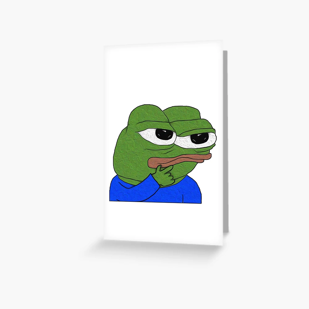 Pepe Thinking Greeting Card