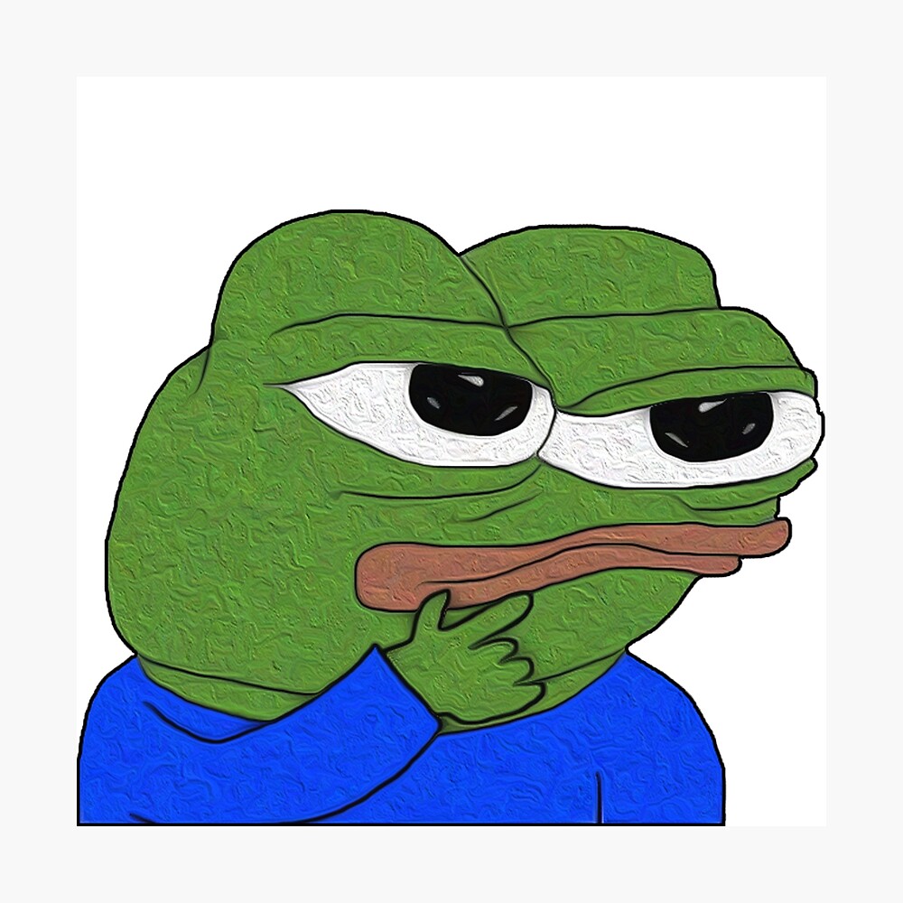 Pepe Thinking Poster for Sale by mbalo | Redbubble