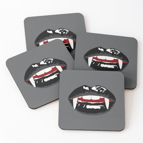 Item preview, Vampire mouth with black lips designed and sold by MeliCollective.