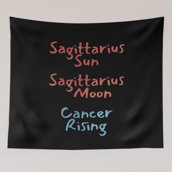 Item preview, Sagittarius Sun Sagittarius Moon Cancer Rising Text designed and sold by leomooncreates.