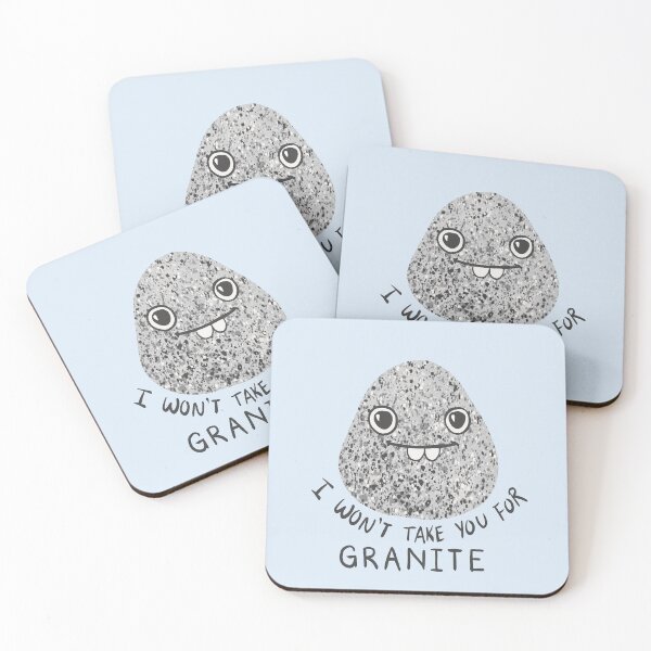 Item preview, "I Won't Take You for Granite" Geology Design designed and sold by colorfulclaire.