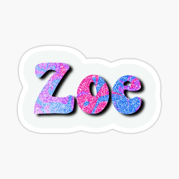  ¡Pegatina con el nombre de Zoe!