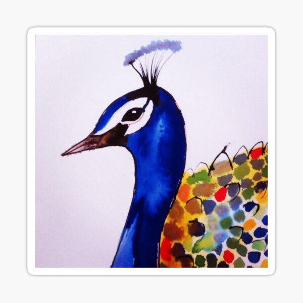 Peacock blue Sticker