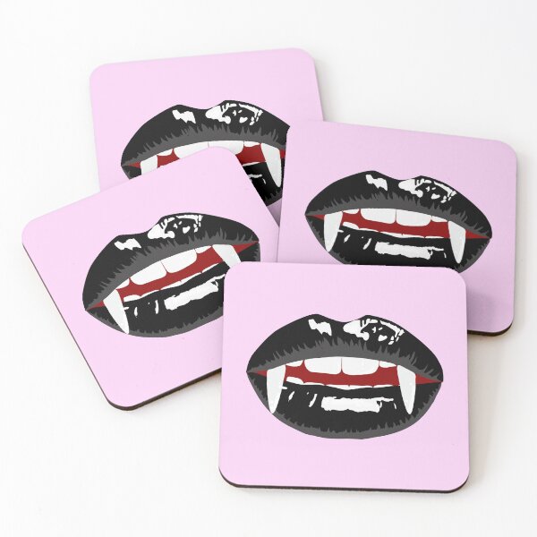Item preview, Vampire mouth with black lips designed and sold by MeliCollective.