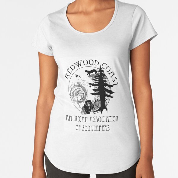 Redwood Coast AAZK large round logo Premium Scoop T-Shirt