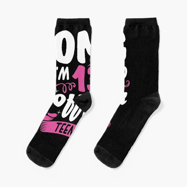 Official Teenager 13 Year Old Funny 13th Birthday Socks | Redbubble