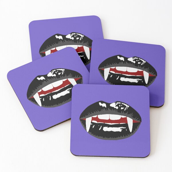 Item preview, Vampire mouth with black lips designed and sold by MeliCollective.