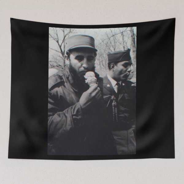 Item preview, Black Fidel Castro eating an ice cream designed and sold by AidanMDesigns.