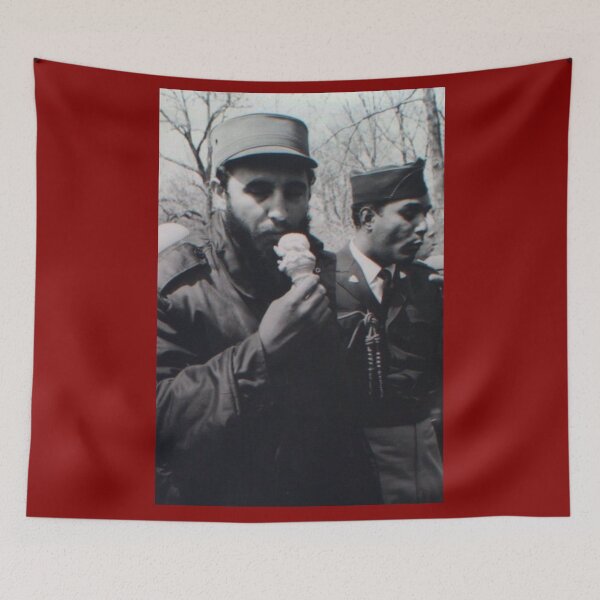 Item preview, Red Fidel Castro eating an ice cream designed and sold by AidanMDesigns.