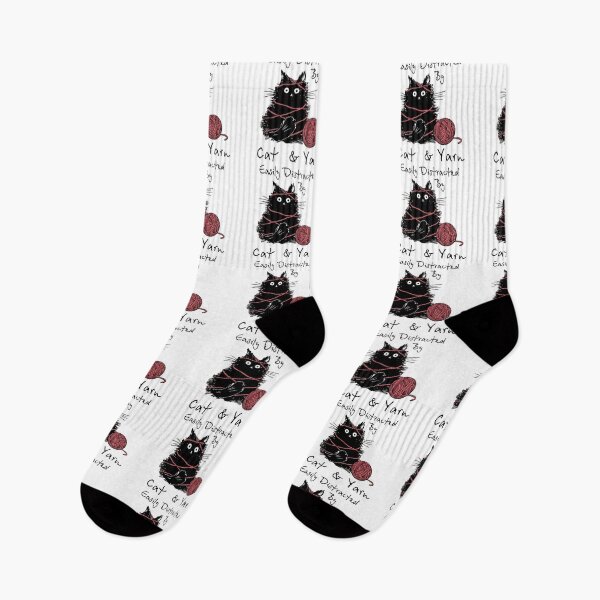 Item preview, Easily Distracted By Cat And Yarn designed and sold by printify.