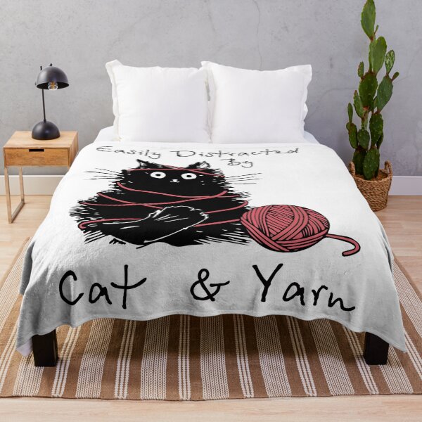 Item preview, Easily Distracted By Cat And Yarn designed and sold by printify.