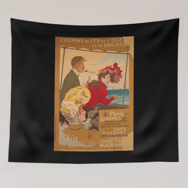 Aperçu de l'œuvre Paris a Londres poster retro créée et vendue par CorasPosters.