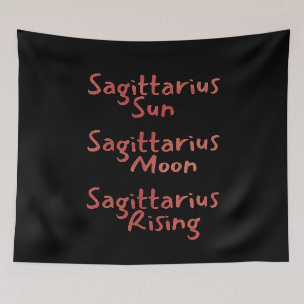 Item preview, Sagittarius Sun Sagittarius Moon Sagittarius Rising Text designed and sold by leomooncreates.
