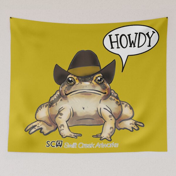 Item preview, Wyoming Howdy Toad designed and sold by swiftcreekart.