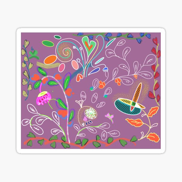 Purple jungle Sticker