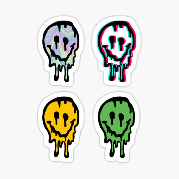 This Preppy Melted Smile Sticker Is High Quality And Cheap