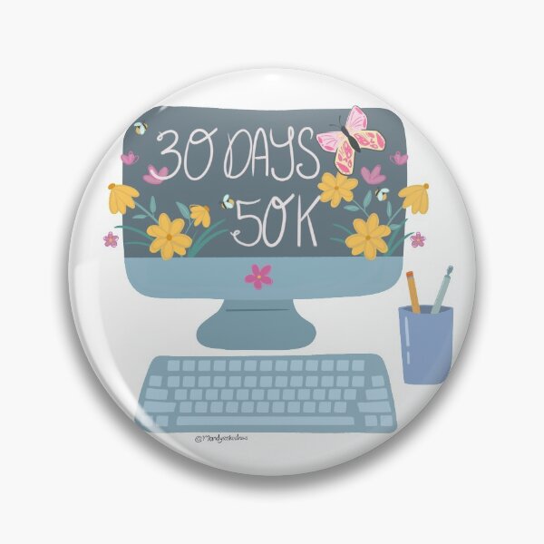 Item preview, Novel In A Month Floral Teal Computer designed and sold by MandyRosko.