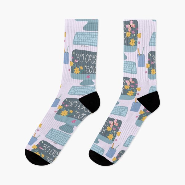 Item preview, Novel In A Month Floral Teal Computer designed and sold by MandyRosko.