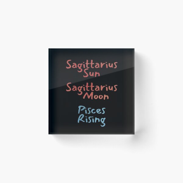 Item preview, Sagittarius Sun Sagittarius Moon Pisces Rising Text designed and sold by leomooncreates.