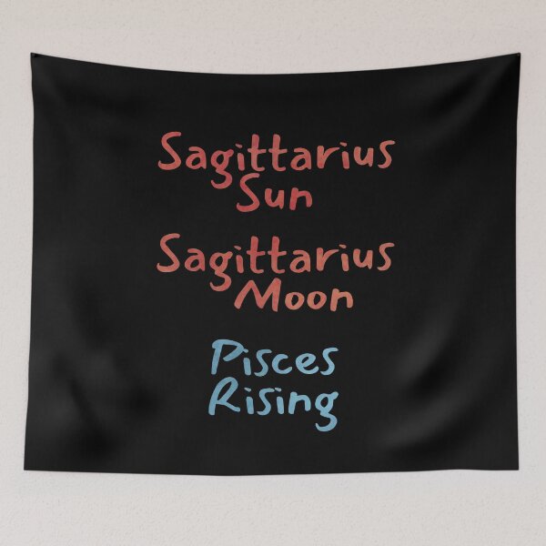 Item preview, Sagittarius Sun Sagittarius Moon Pisces Rising Text designed and sold by leomooncreates.