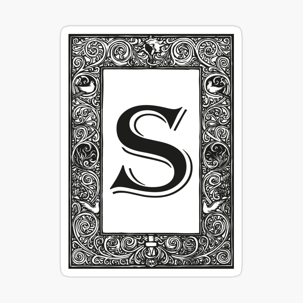 Vintage Monogram, Letter S, Black and White,  Greeting Card for Sale by  EclecticAtHeART