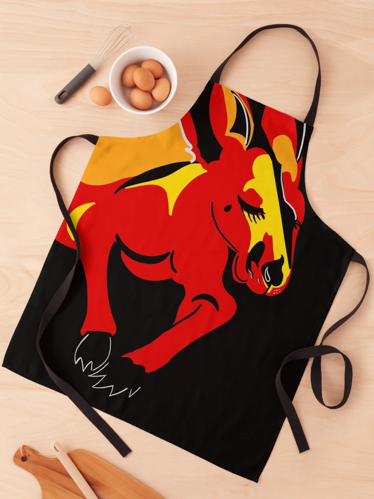 Thumbnail 1 of 6, Apron, Red Roo designed and sold by Nandina Vines.