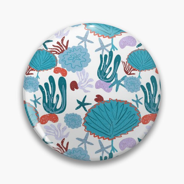 Item preview, Cute Vibrant Coral Cluster Pattern in Blues designed and sold by BissyCollective.