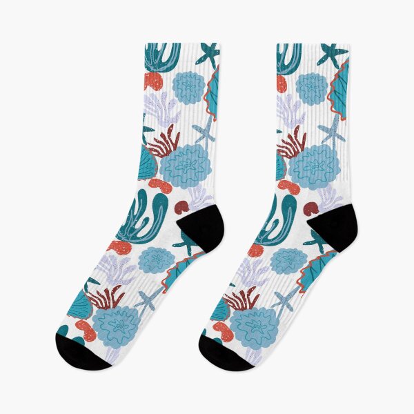 Item preview, Cute Vibrant Coral Cluster Pattern in Blues designed and sold by BissyCollective.