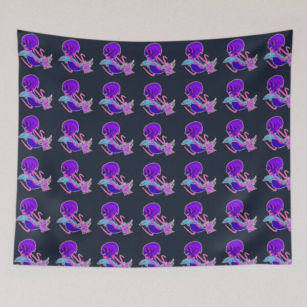 Item preview, Mermaid and dolphin designed and sold by IndigoLove.