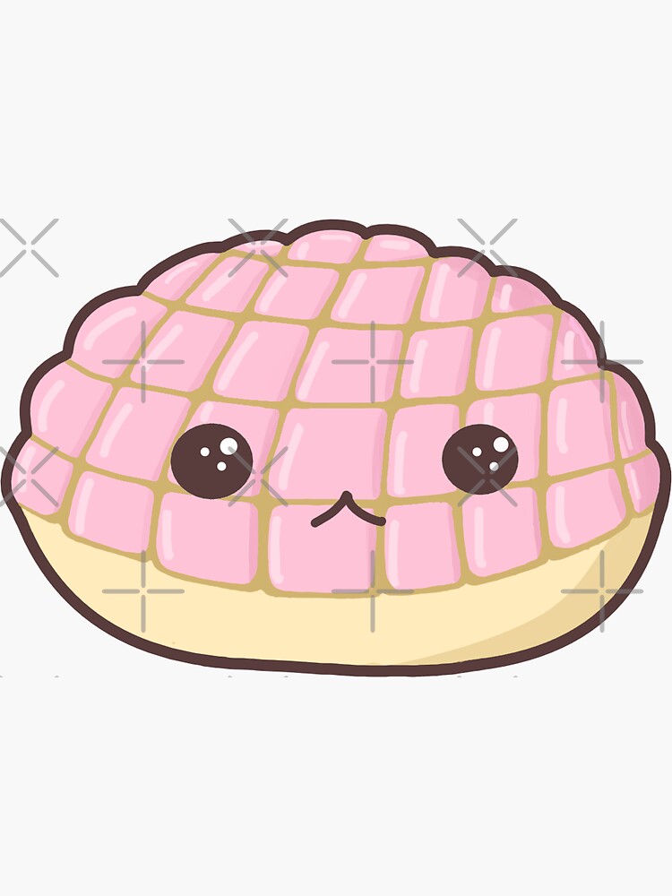 "Concha/ melon pan drawing" Sticker by Veju Redbubble