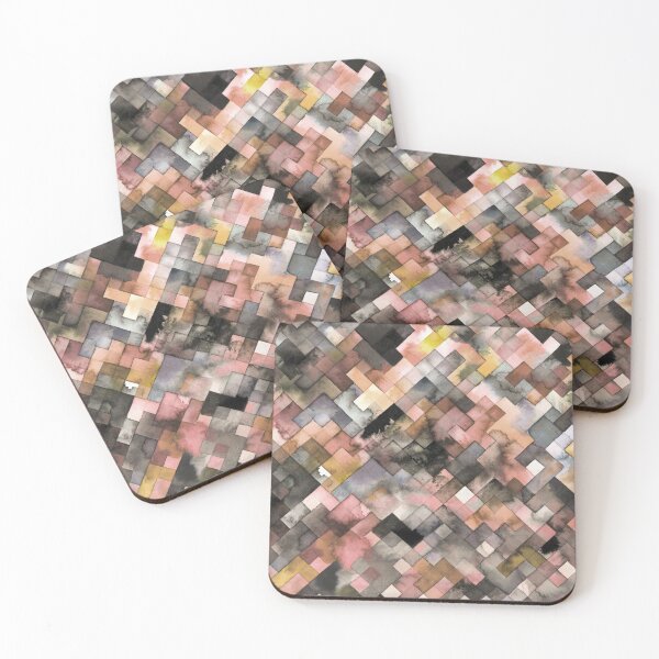 Item preview, Grey watercolor patchwork  designed and sold by ninoladesign.
