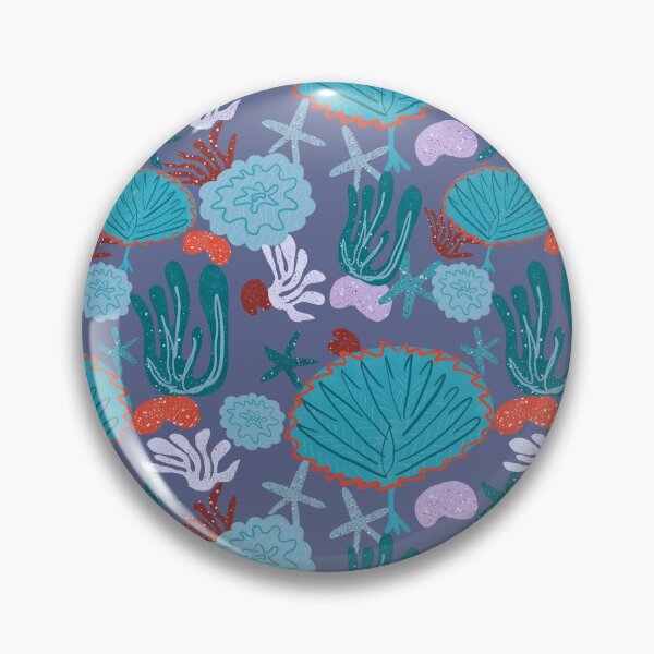 Item preview, Cute Vibrant Coral Cluster Pattern in Blues II designed and sold by BissyCollective.