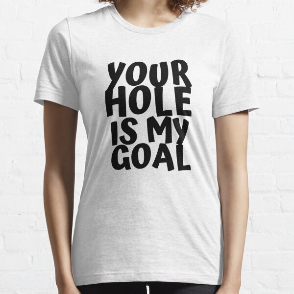 Your Hole is My Goal Back Print Jersey Sport T-Shirt - Silhouette