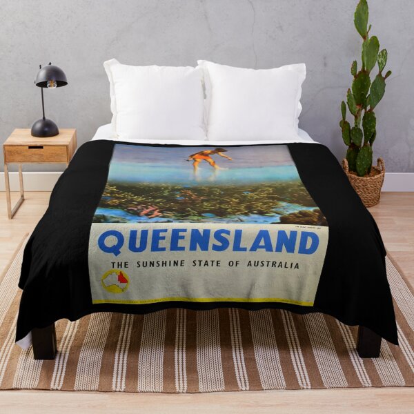 Item preview, Queensland retro poster designed and sold by CorasPosters.