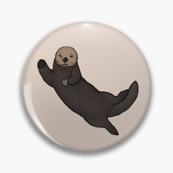 Item preview, Floating Sea Otter with Heart Stone designed and sold by Charredsky.
